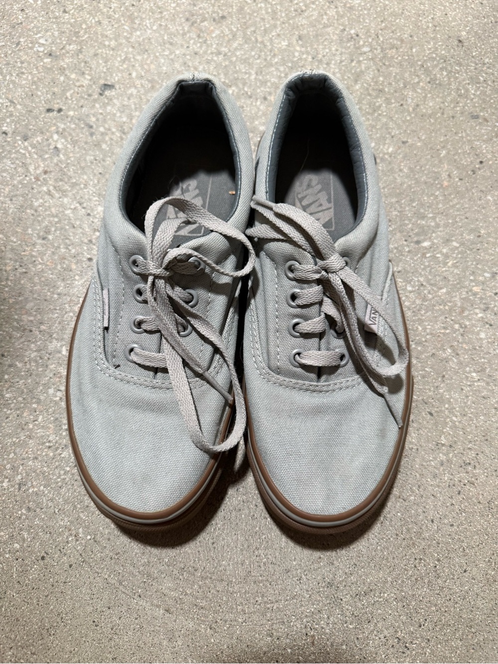 Vans Light Gray Canvas Low-Top Sneakers